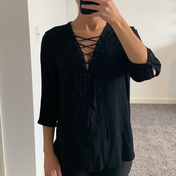 A.N.A Black Blouse - Picture 4 of 7